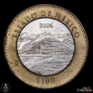 México 100 Pesos 2006 km#802 Tirada 149337 Bimetálica centro de Plata 0,925