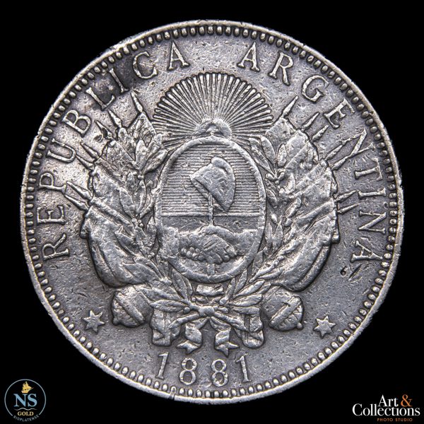 Argentina 1 Peso (Patacon) 1881 km#29