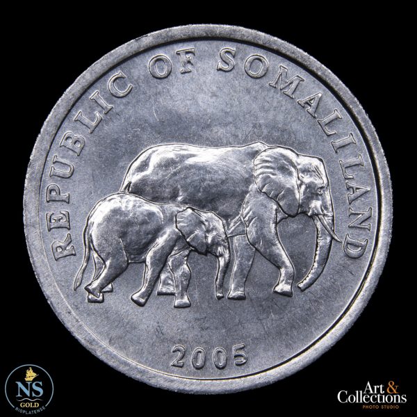 Somalilandia 5 Chelines 2005 km#19 Elefante Aluminio