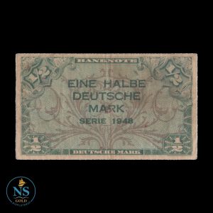 Alemania Fed. (expedido por el ejercito de E.E.U.U) 1/2 MARK P#1a 1948