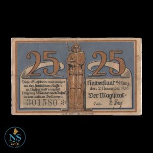 Halberstadt (Prov. Prusiana de Sajonia) Rep. de Weimar 26 pfennin 1920