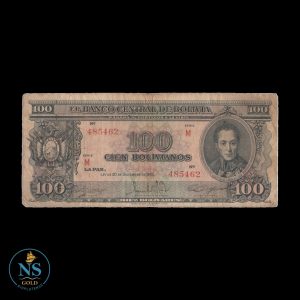Bolivia 100 bolivianos P#142(4) 1945 F