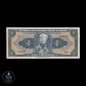 Brasil 2 cruzeiros P#133 1944 FIRMADO A MANO  VF-