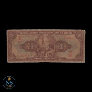 Brasil 20 cruzeiros 1944 P#144 f- firmado a mano