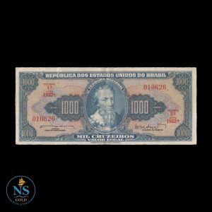 Brasil 1000 cruzeiros P#173b 1961 vf++