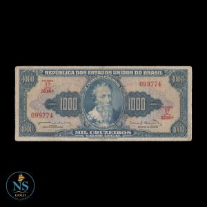Brasil 1000 cruzeiros P#173c 1963 f+