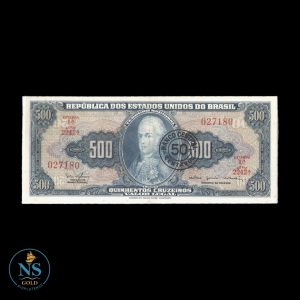 Brasil 50 centavos s/ 500 cruzeiros P#186 1967 xf++