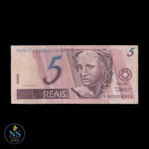 Brasil 5 real P#244g 1995