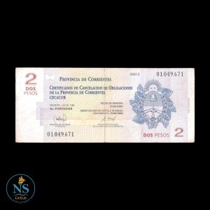 Corrientes 2 pesos Dec: 1/99 EC#312 CIRCU