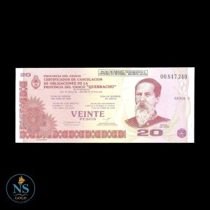 Chaco 20 pesos serie 3 aunc EC#253