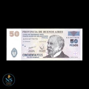 Buenos Aires 50 pesos serie A XF 2001 EC#223