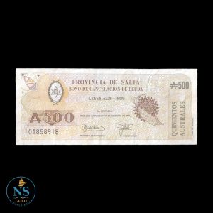 Salta 500 australes Dec:1420 1981 vf EC#071