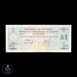 Tucuman 1 austral Dec:2404/3 1987 f+ EC#096