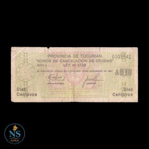 Tucuman 0.10 australes s/dec 1987 circu EC#090