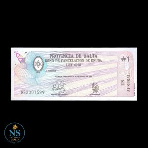 Salta 1 austral 1987 EC#055 AUNC