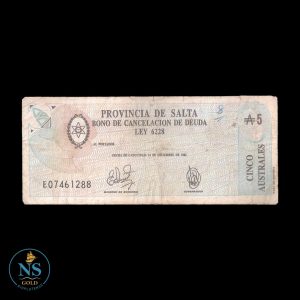 Salta 5 australes Dec:949/87 1987 circu EC#060