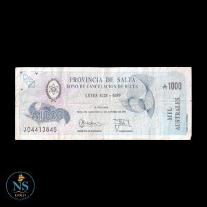 Salta 1000 australes dec/2075 1989 EC#074 F++