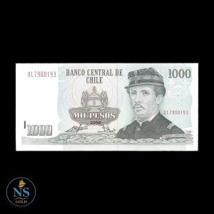 Chile 1000 PESOS P#154G 2008 AUNC