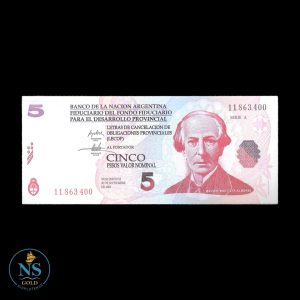 Lecop 5 pesos (MODIFICATORIOS) 2001 EC#202M UNC