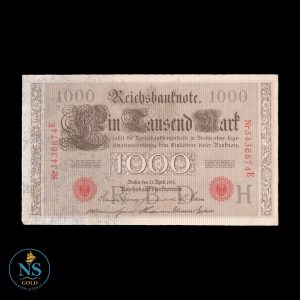 Alemania 1000 mark P#44b(2) 1910, 7 digitos