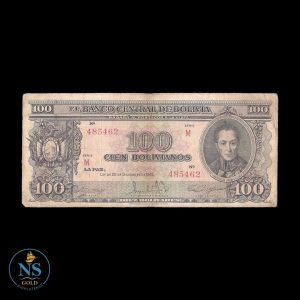 Bolivia 100 bolivianos P#142(4) 1945