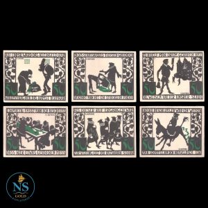 Ciudad de Kitzingen Estado Federado de Baviera 50 pfenning 1921 (6 billetes)