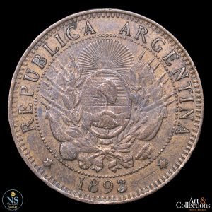 Argentina 2 centavos 1893 km#33