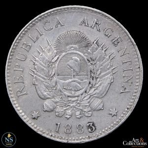 Argentina 20 centavos cj#20.1 1883 normal